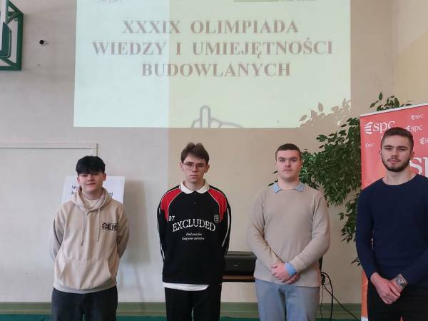Nasi uczniowie w eliminacjach okręgowych XXXIX Olimpiady Wiedzy i Umiejętności Budowlanych